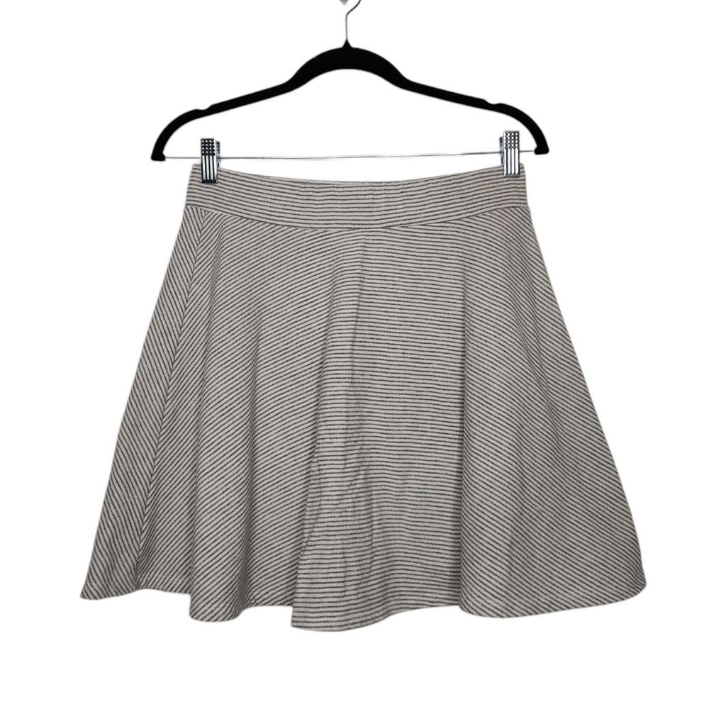 Vintage y2k Bongo Mini Skater SKirt Stripe Gray White Large Surf